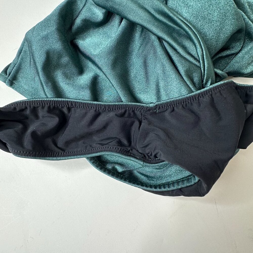PatBO Dark Green Ruffle One Piece Swimsuit - Picture 4 of 9